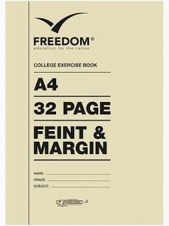COLLEGE EX BK A4 32PG Feint & Margin