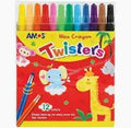 Amos Twisters/ Retractable Crayons 12's