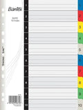 Bantex Index A4 10 Tab Printed 1-10