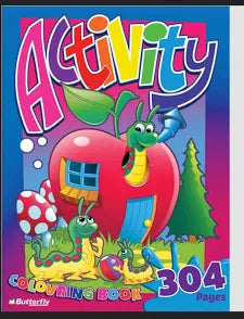 Butterfly 304 Page Activity Colouring Book