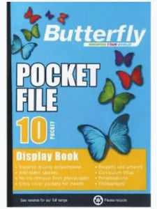 Butterfly A4 10pg Pocket File