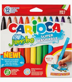 Carioca Marker Jumbo Assorted 12's Wallet 12