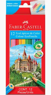 Faber Castell Pencil crayons Hexagon 12's Long