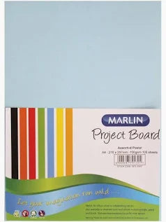 Marlin A4 Pastel 160gsm Board 100s