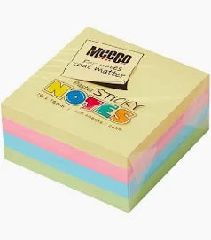 Meeco 76x76 Pastel Sticky Notes SN7676-PC