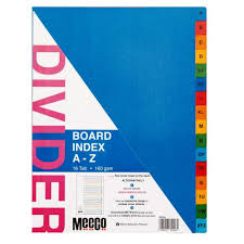 Meeco Board Colour A-Z Index