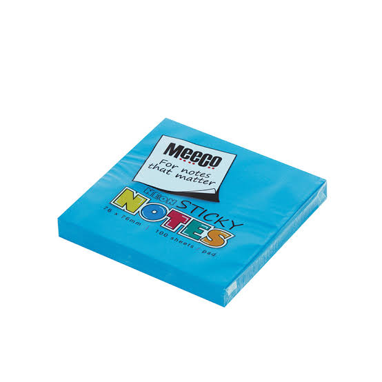 Meeco Neon Sticky Notes 76x76 Assorted