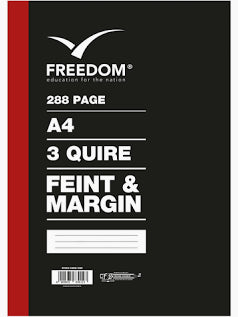 Nexx A4  3Quire Feint & Margin (288pg)  Counter Book
