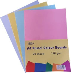Office Mate A4 Pastel Colour Board 20 sheets
