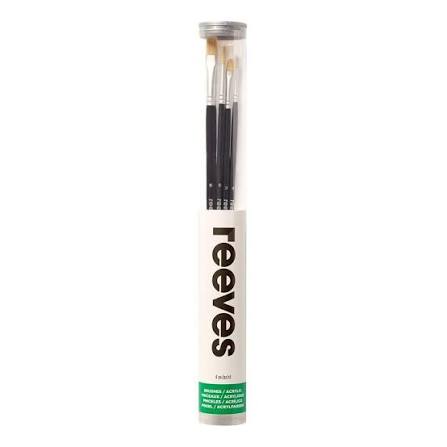 Reeves Long Handle Acrylics Paint Brushes 4