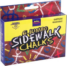 Rolfes Sidewalk Chalk Jumbo 6's Coloured