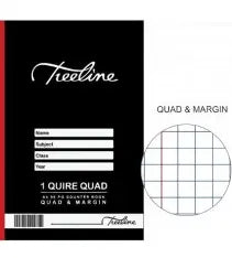 Treeline 1Q Quad & MarginA4 Book 96Pg
