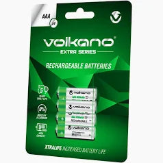 Volkano Extra Series Rechargable Batteries AAA Pack 4