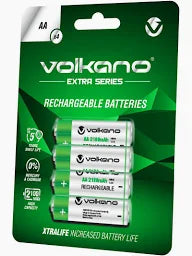 Volkano Extra Series Rechargeable Batteries AA Pack 4