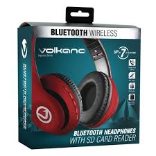 Volkano Impulse Series Bluetooth Headphones- RED