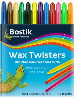Bostik Retractable Wax Crayons p/12