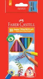 Faber Castell Junior Triangular Pencil Crayons 10's