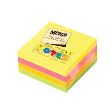 Meeco Neon 76x76mm Sticky Notes