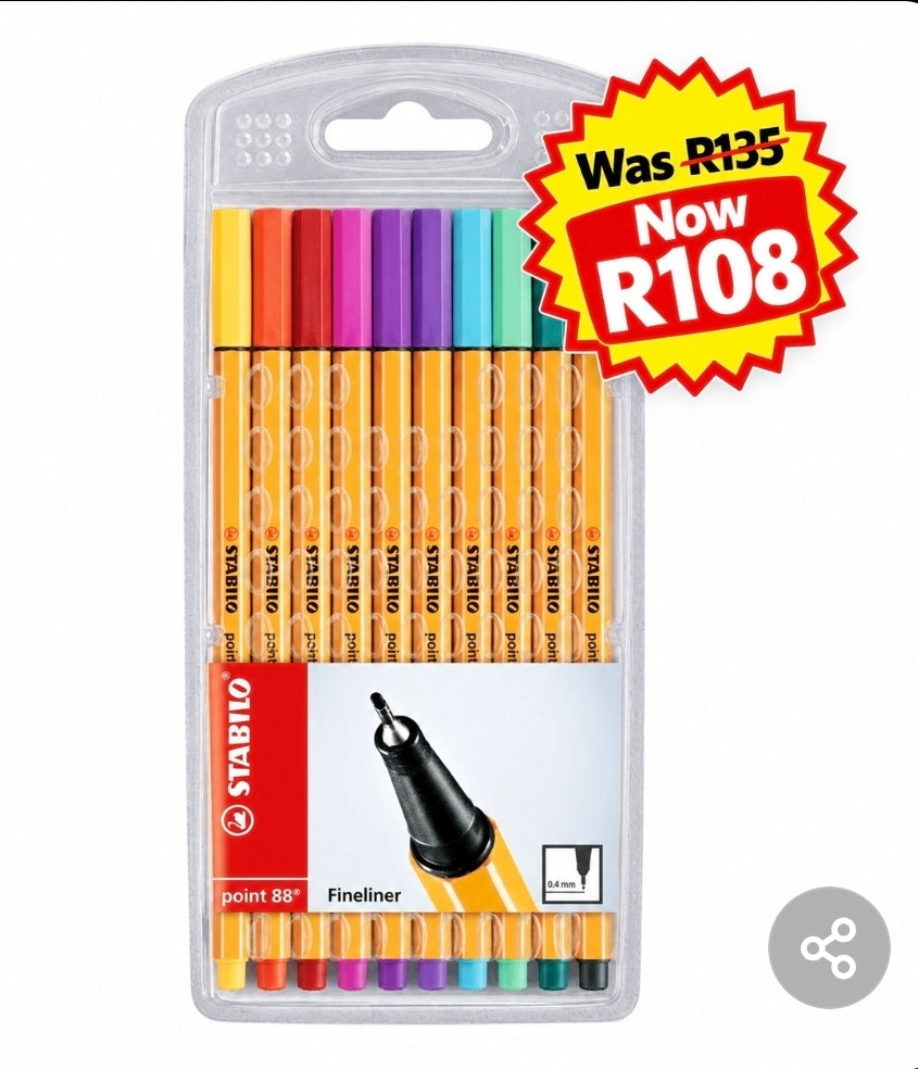 Stabillo Point 88 Fineliner Set 10