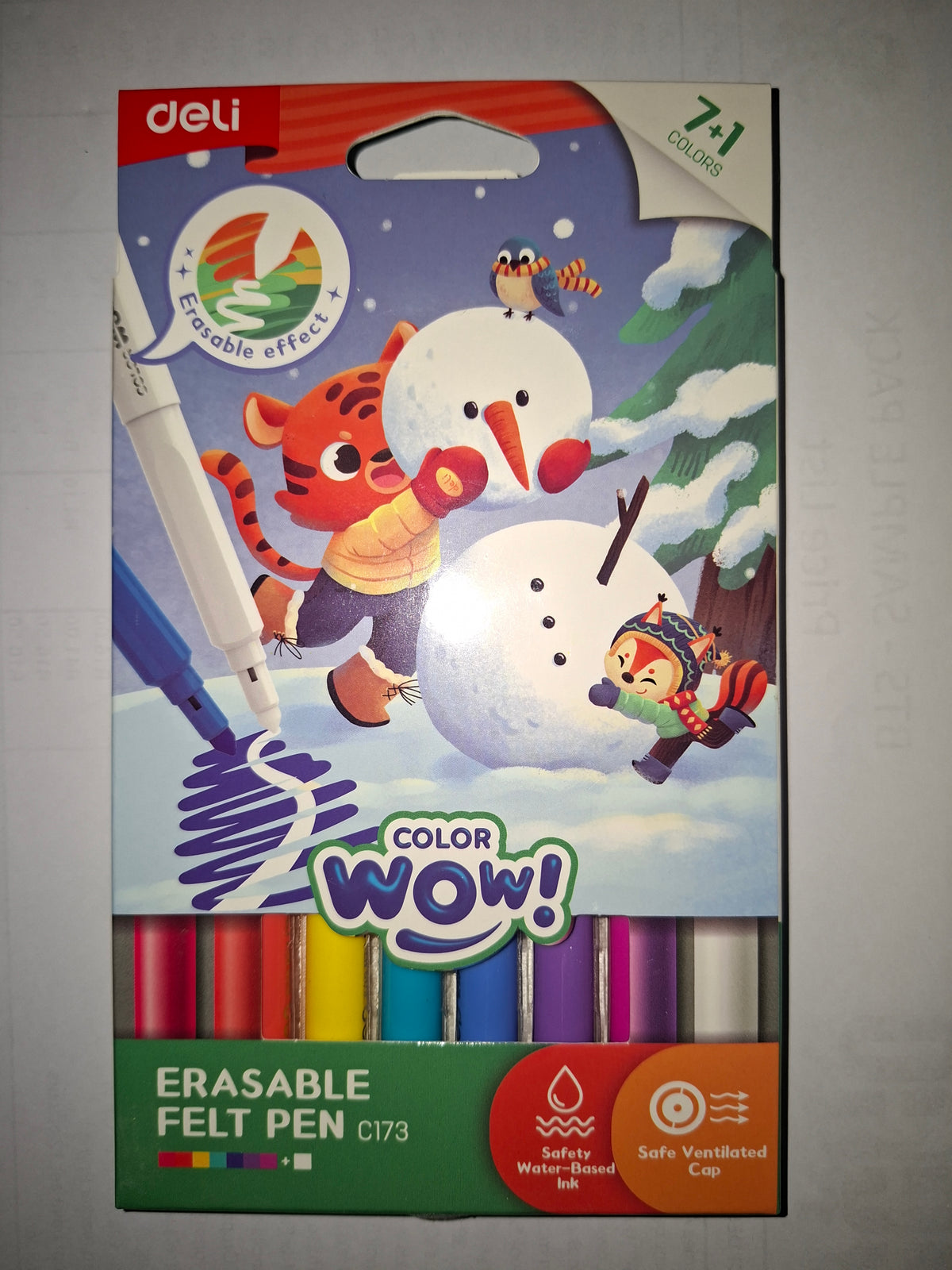 Deli ERASABLE Felt Pens 8s