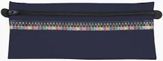 Bantex DENIM PENCIL BAG ZIP 32CM
