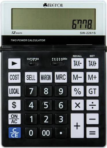 Trefoil 12 Digit Desktop Calculator 3059
