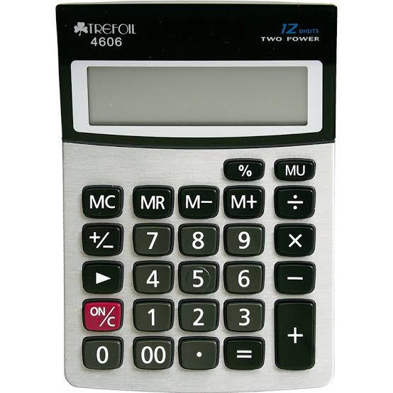 Tre 12 Digit Desktop Calculator Mini 4606